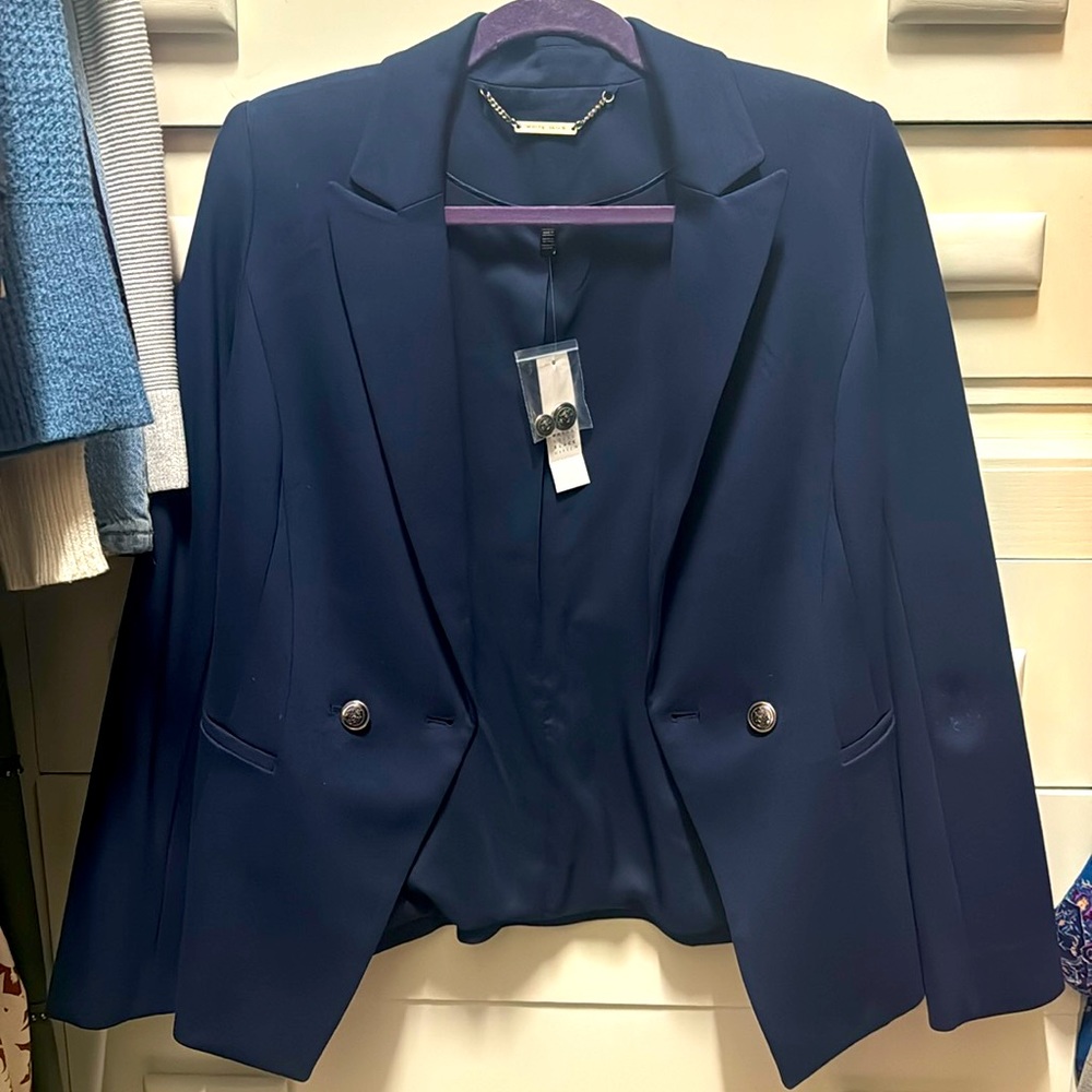 WHBM Officer Blue Blazer